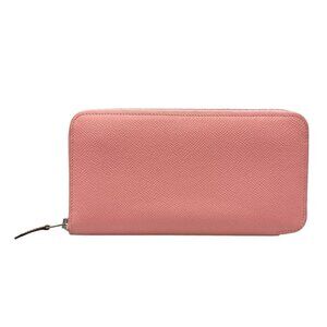 Auth HERMES Azap Long Silkin Rose Confetti Veau Epsom Y Long Wallet